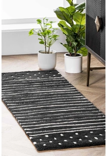 Manilla Kids Wool Rug MAN1507-BLA-K