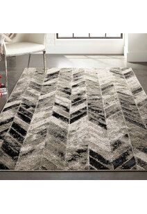 Mosaic Monotone Chevron Rug
