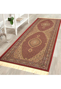 Mona Red Oriental Fringed Rug