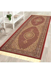 Mona Red Oriental Fringed Rug