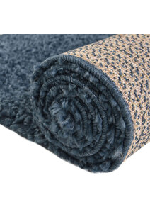Monty Plain Blue Thick Shaggy Rug
