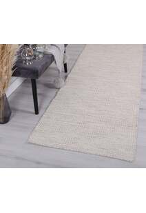 Natura Beige Wool Flatweave Rug