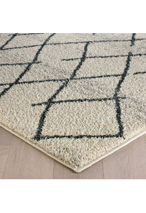 Nordic Beige Moroccan Trellis Rug