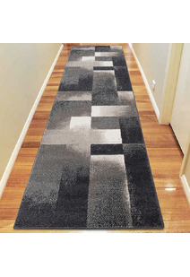 Orel Grey Square Pattern Rug