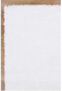 Palace Plain White Shaggy Rug