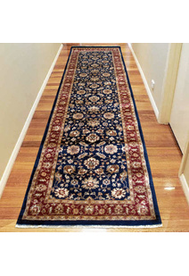 Parker Navy Traditional Floral Rug
