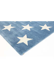 Petite Blue Modern Star Kids Rug
