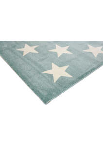 Petite Aqua Modern Star Kids Rug