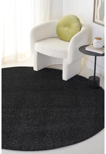 Plush Plain Black Rug PLUSH-BLA