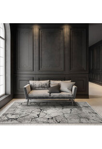 Petra Fringed Marble Pattern Rug