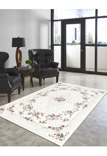 Sadie White Traditional Floral Rug