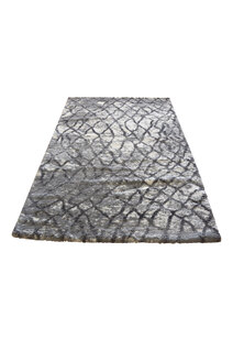 Saffron Grey Moroccan Shaggy Rug