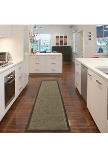 Storm Plain Border Flatweave Rug