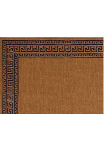 Storm Tan Greek Key Border Rug