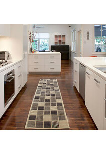 Storm Ivory Square Pattern Rug