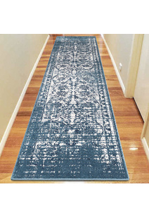 Sonia Blue Transitional Floral Rug