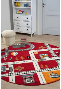 Speedy Kids Road Rug SPE21709-RED