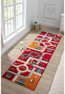 Speedy Kids Road Rug SPE21709-RED