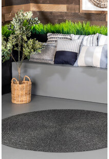 San Pietro Black Hand Braided Rug