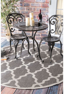 Subi Brown Trellis Flatweave Rug