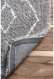 Symphony Moroccan Grey Shag Rug