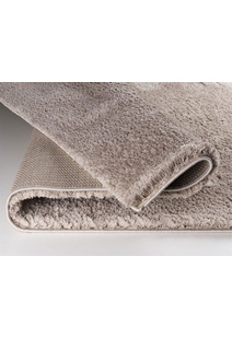 Silky Plain Beige Thick Shaggy Rug