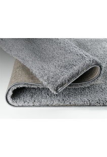 Silky Plain Grey Thick Shaggy Rug