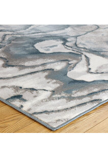 Torino Blue Monet Abstract Rug