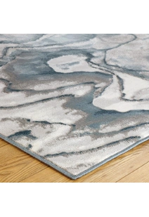 Torino Blue Monet Abstract Rug