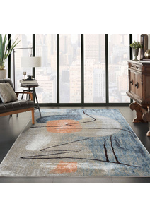 Vivid Modern Abstract Rug