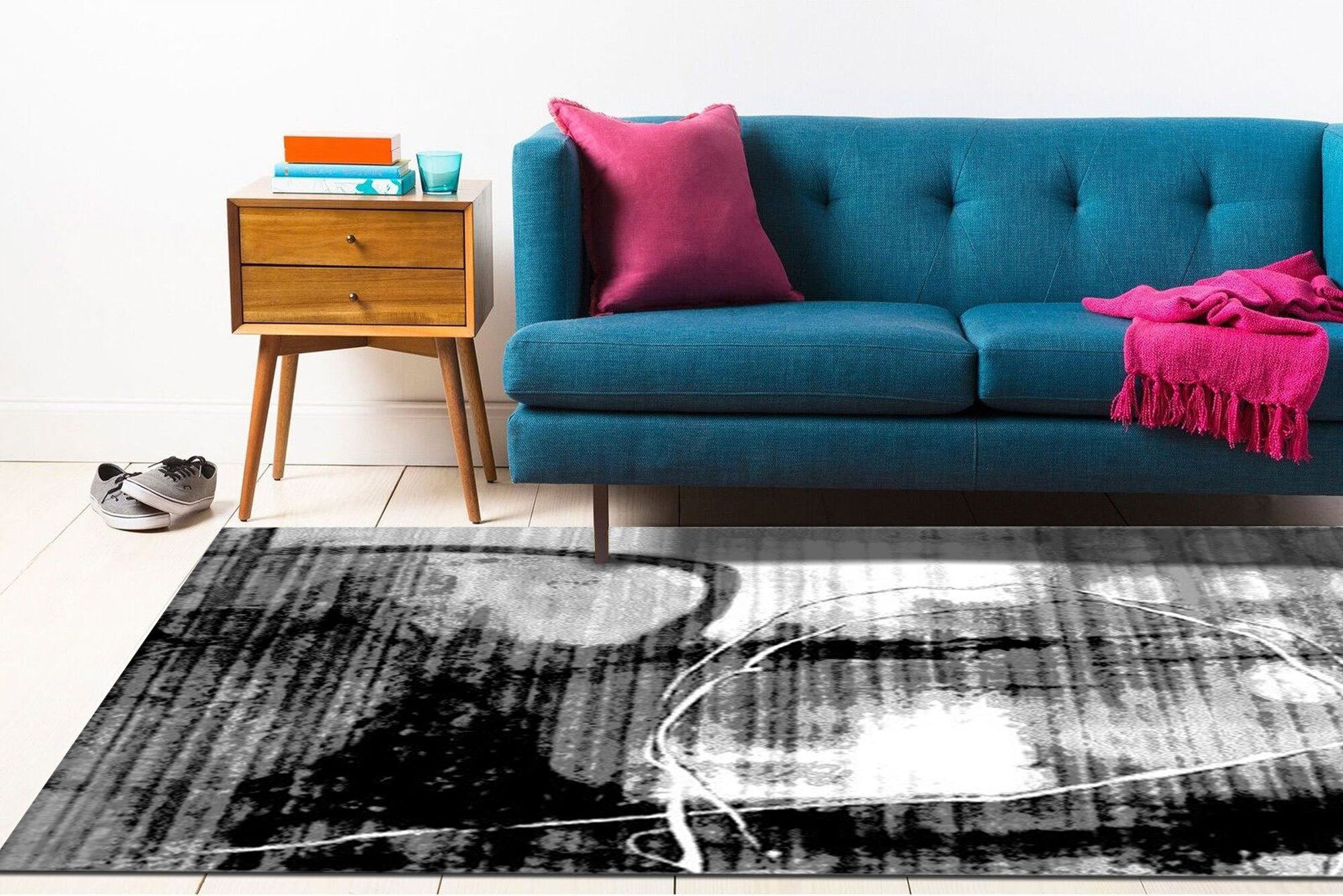 Atlanta Grey Modern Abstract Rug