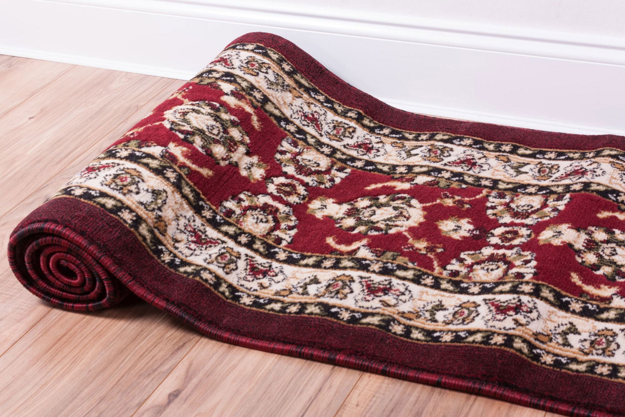 Large View Atlanta Red Traditional Floral Rug