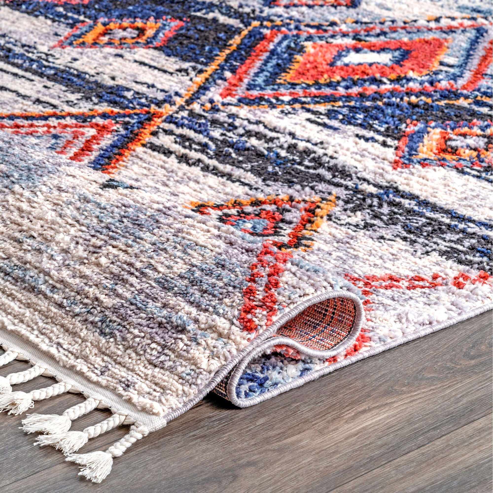 Large View Amara Diamond Moroccan Rug