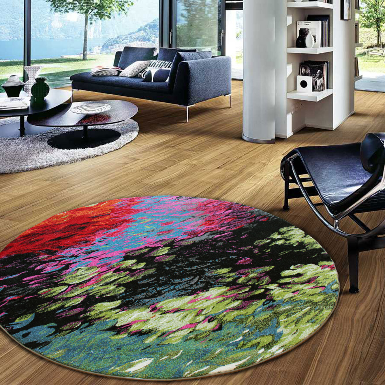 Large View Adobe Modern Abstract Rug
