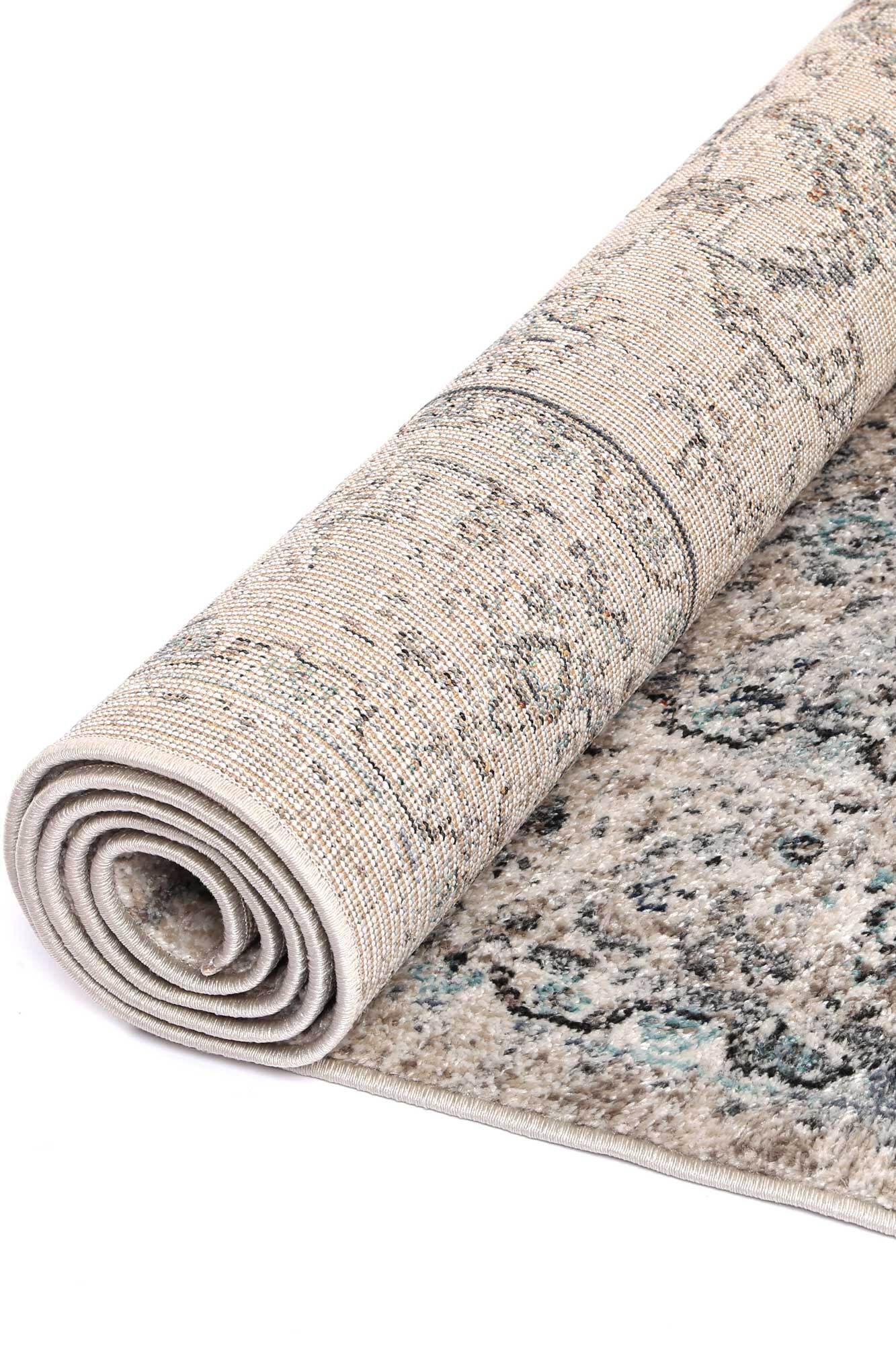 Large View Alani Grey Traditional Floral Rug