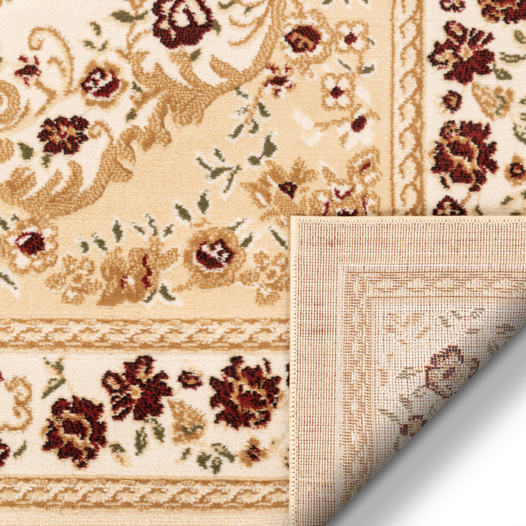 Axel Beige Traditional Floral Rug