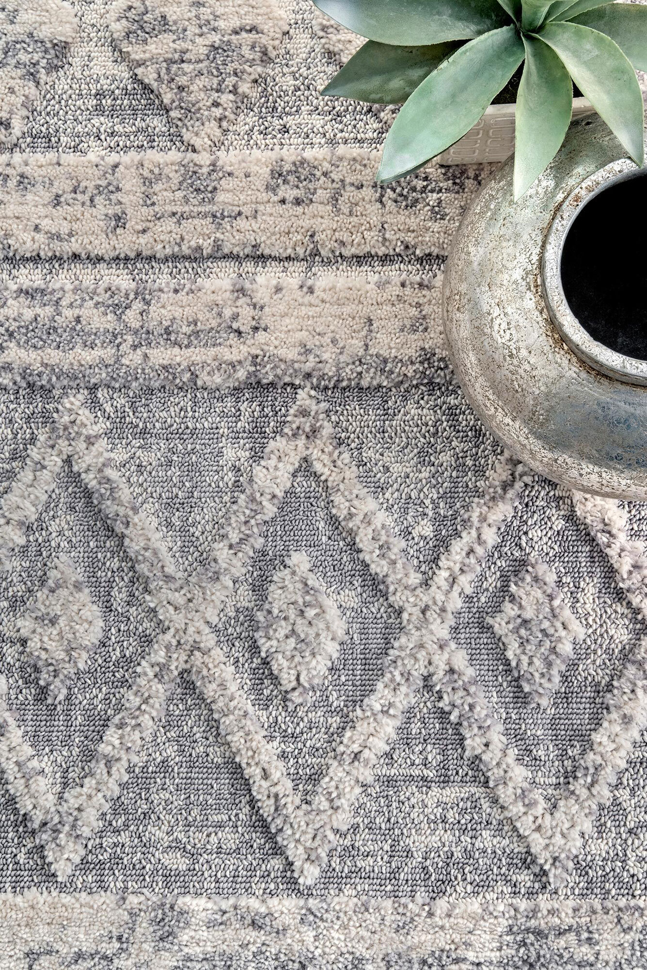 Large View Aroma Textured Moroccan Rug