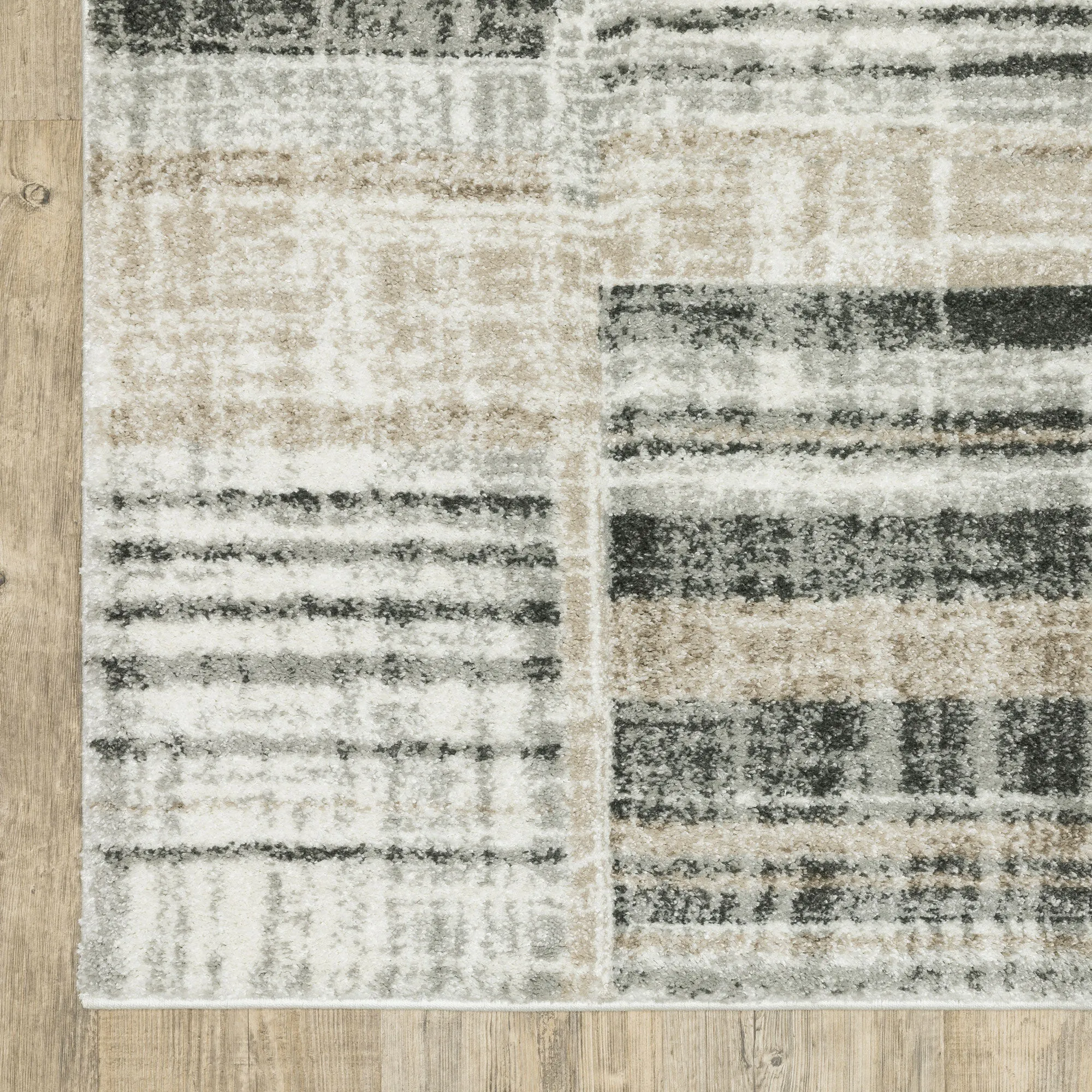 Large View Amsterdam Striped Carved Rug