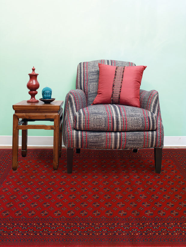 Red Afghan Tribal Geometric Rug