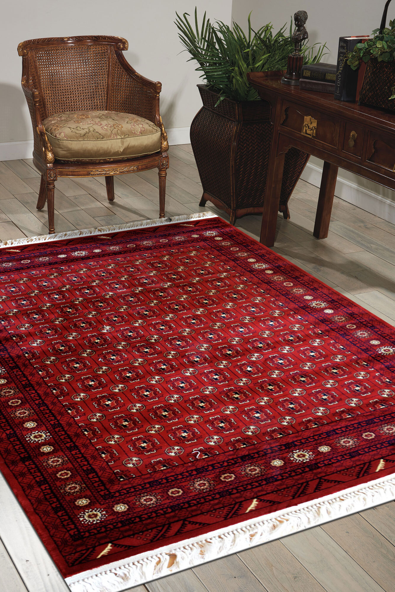 Red Afghan Tribal Medallion Rug
