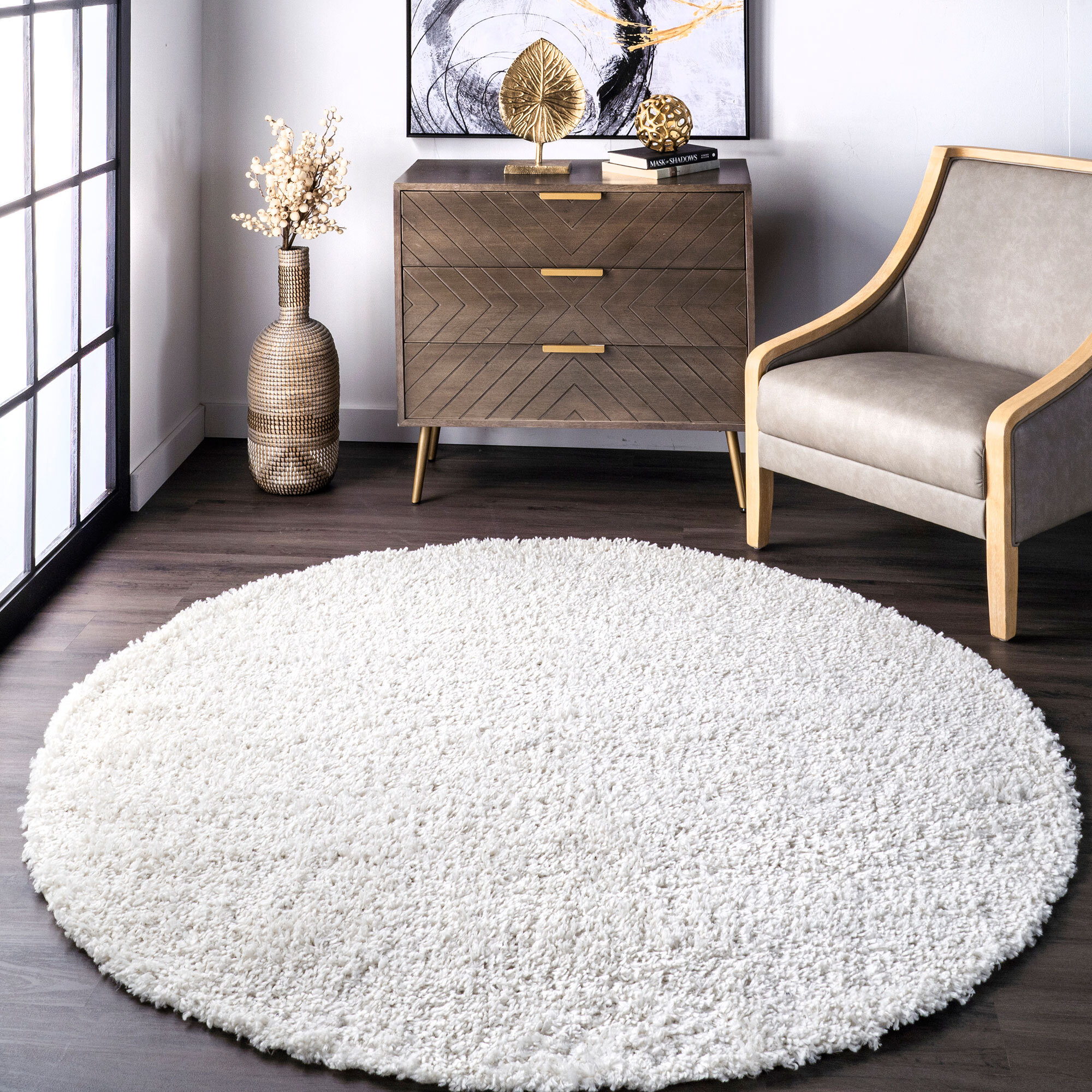 Angel Plain Shaggy Cream Rug