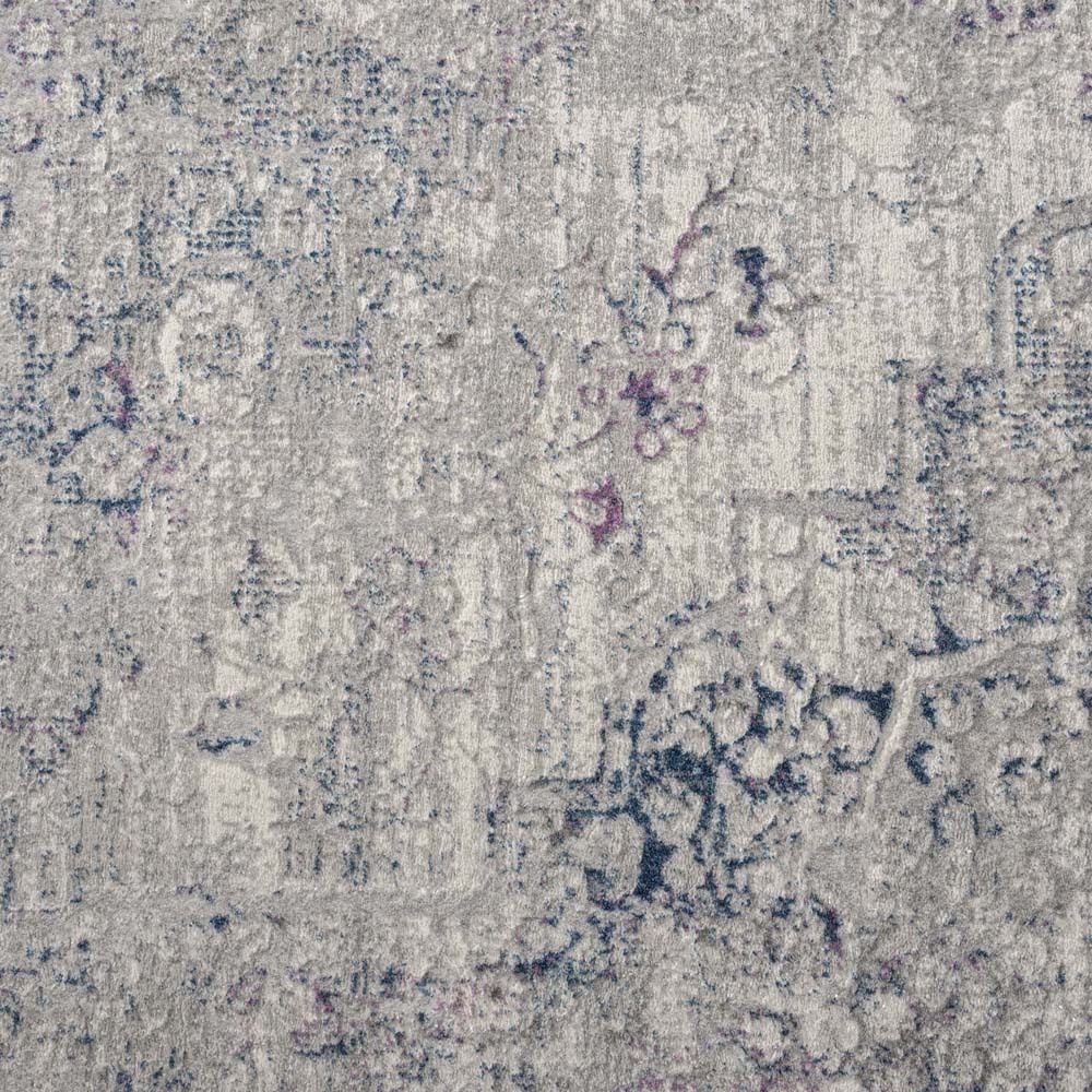 Large View Ash Contemporary Medallion Rug