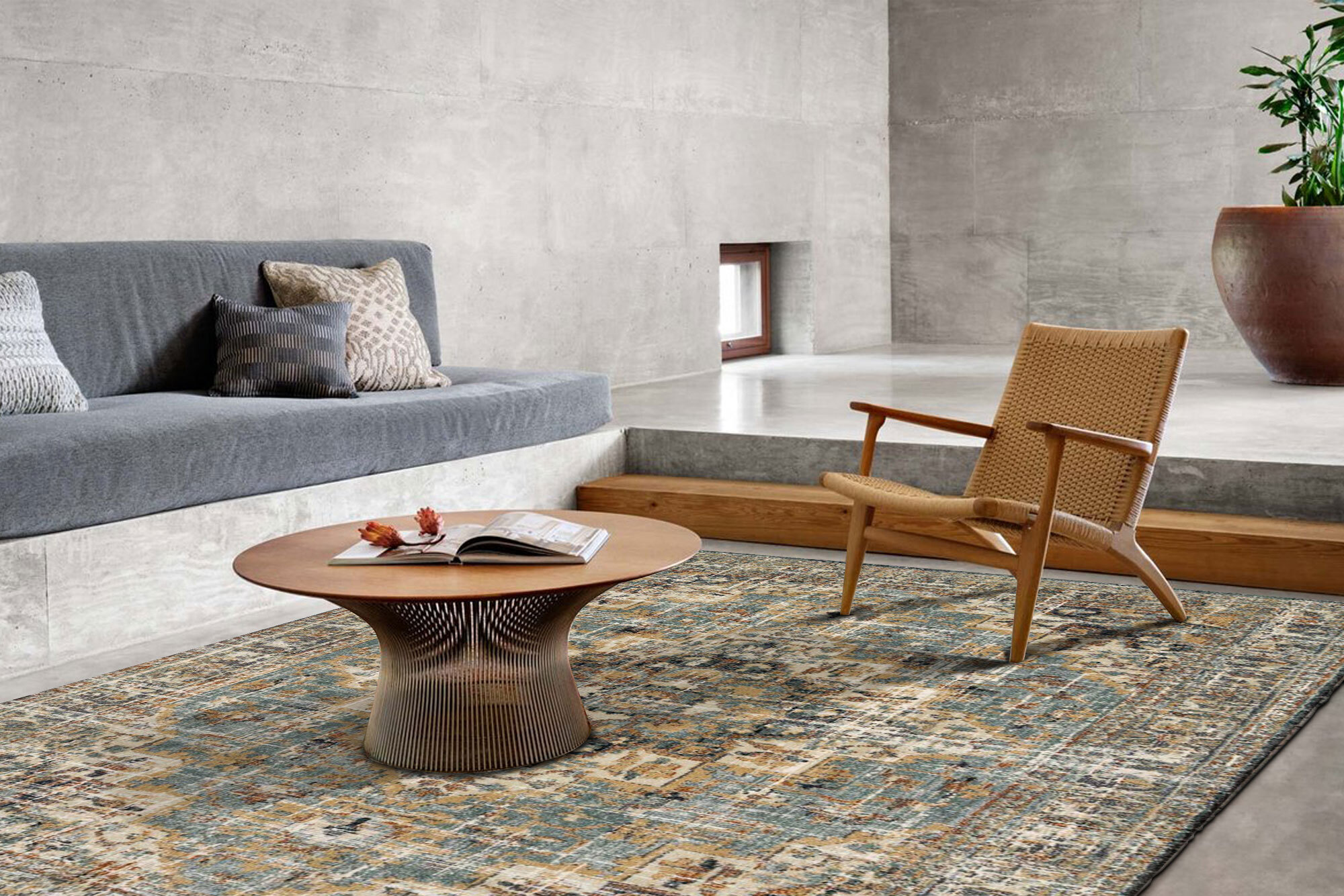 Aram Distressed Vintage Rug