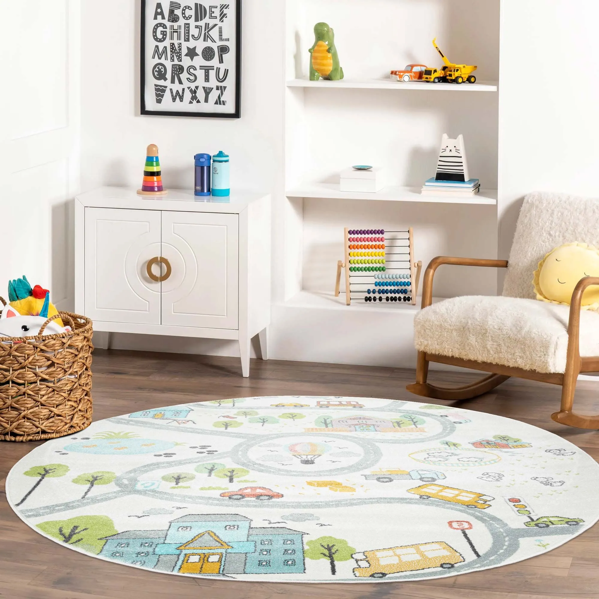 Candy Road Kids Round Rug