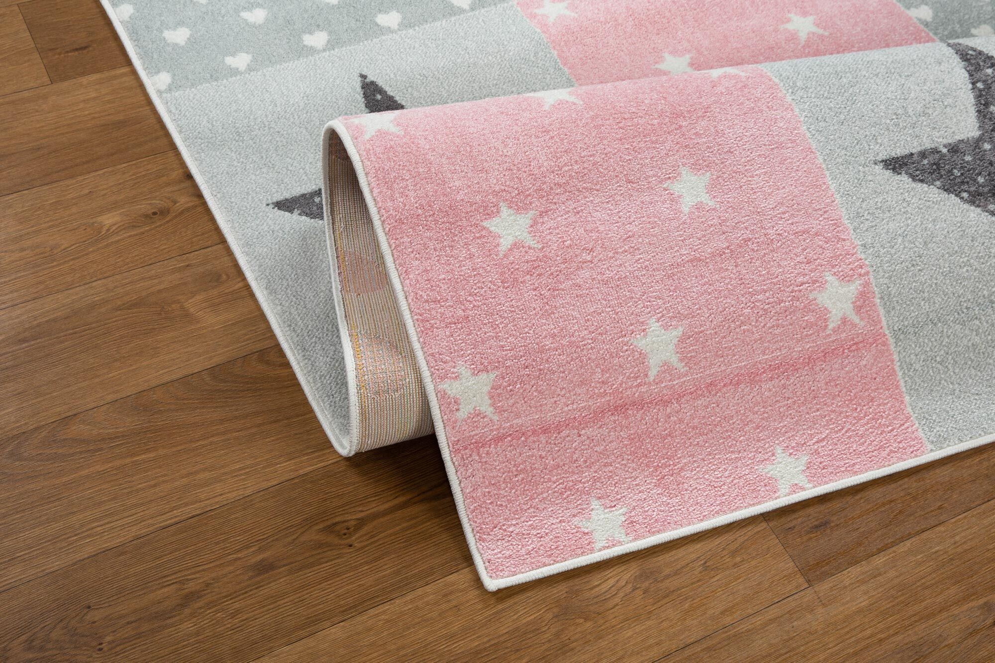 Large View Candy Stars & Hearts Kids Rug