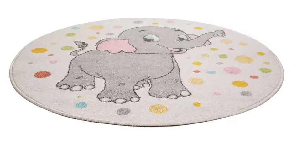 Candy Elephant Kids Round Rug