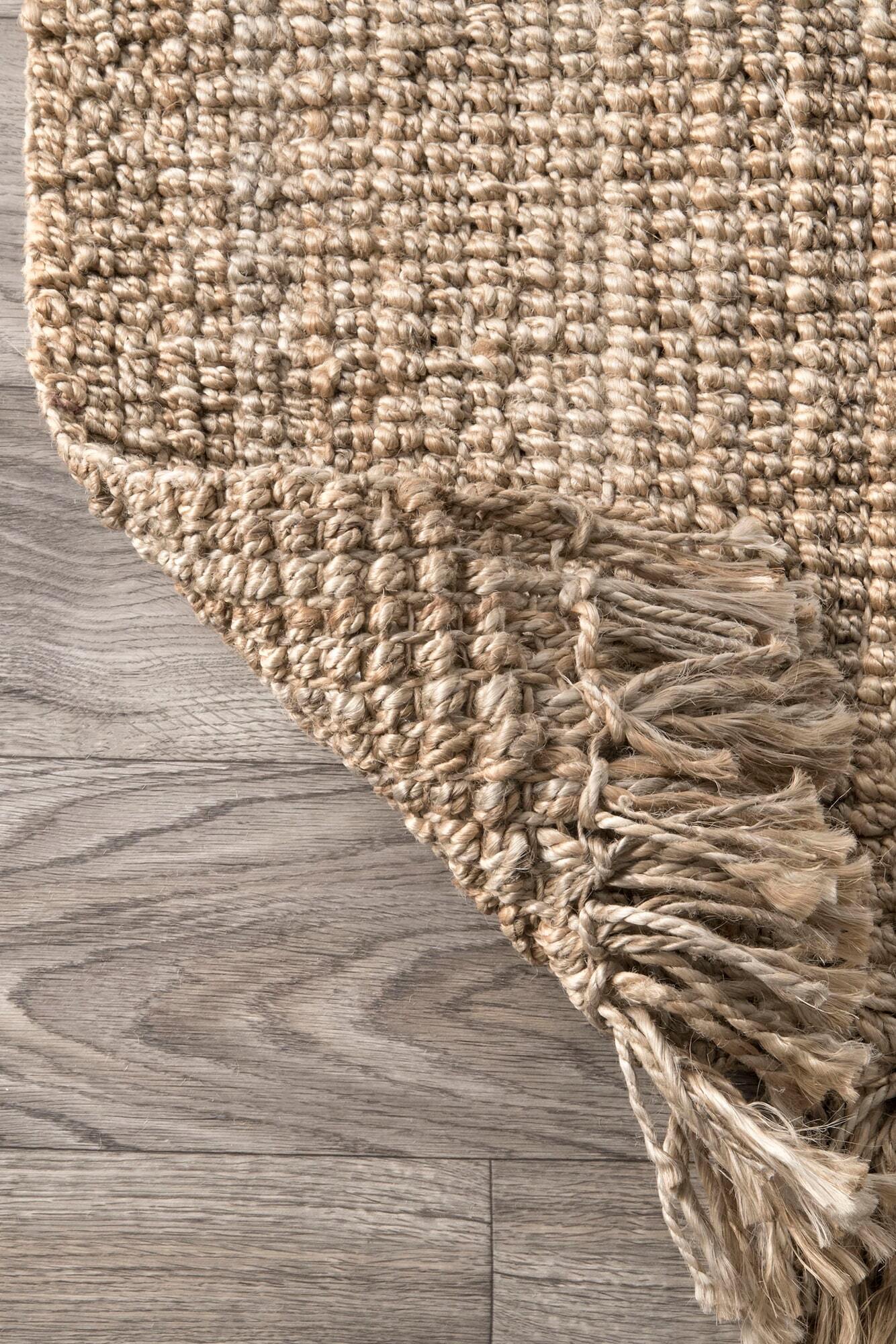 Large View Chunky Jute Hand Woven Rug
