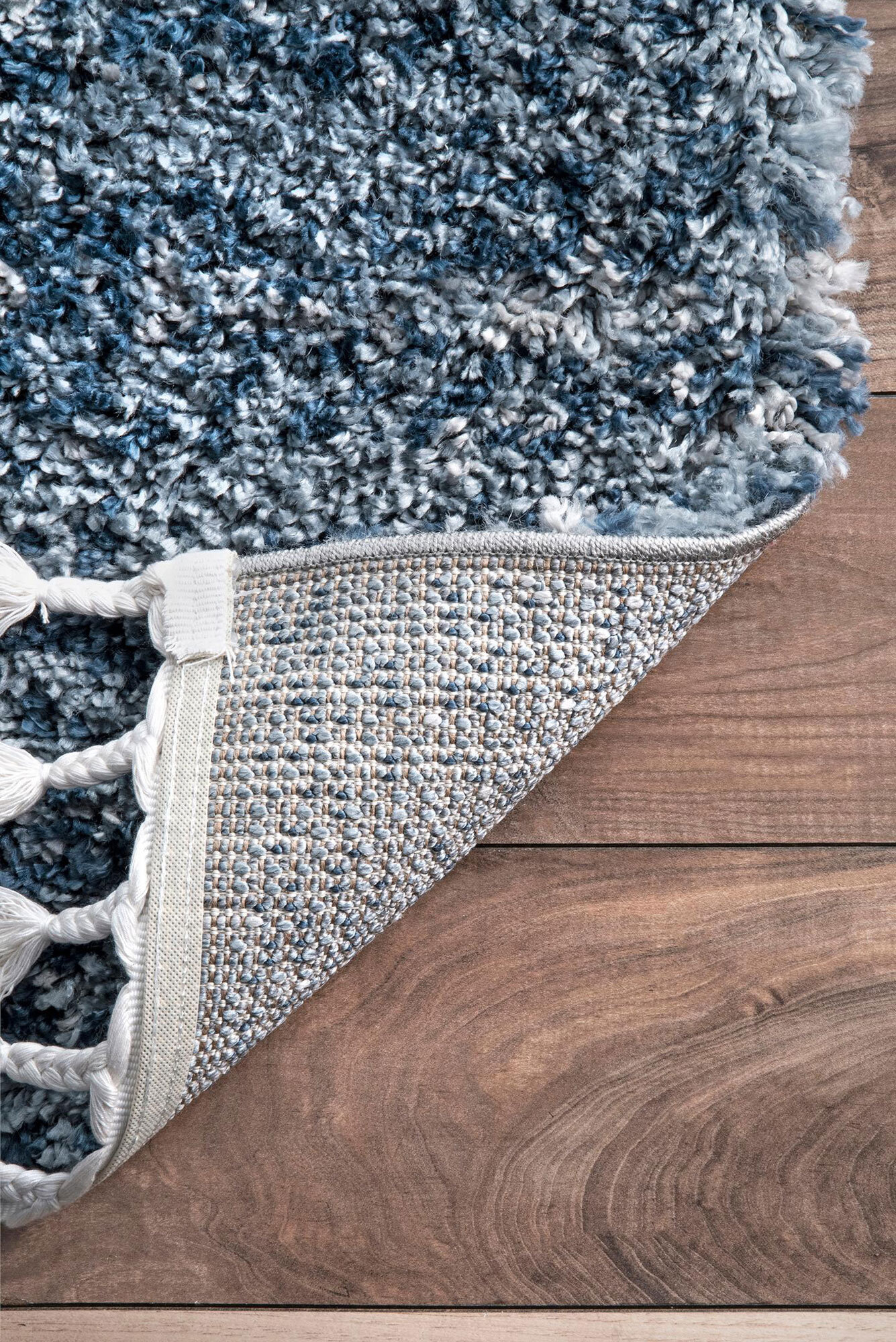 Large View Charles Blue Moroccan Shaggy Rug
