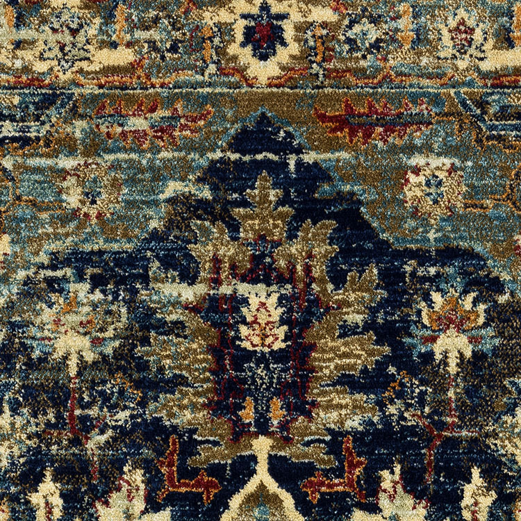 Large View Danny Navy Classic Medallion Rug