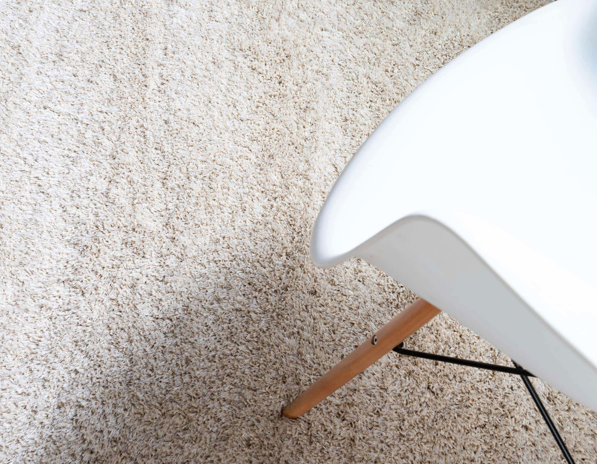 Dream Plain Beige Shaggy Rug